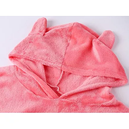 Warm womens pyjamas two-piece with hood soft plush short xl