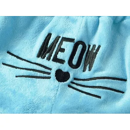 Warm womens pyjamas two-piece with hood soft plush short xl