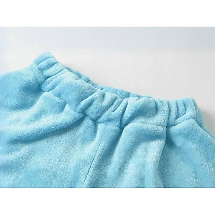 Warm womens pyjamas two-piece with hood soft plush short xl