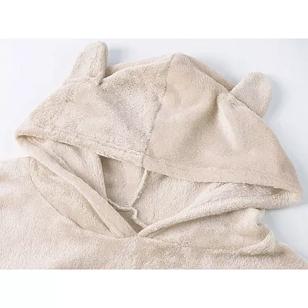 Warm womens pyjamas two-piece with hood soft plush short m