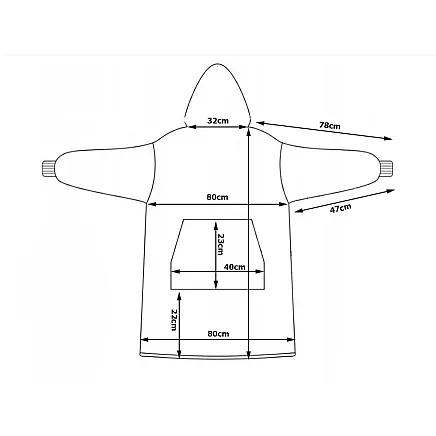 Silts oversize džemperis-sega Koala 2-in-1 ar kapuci, zils