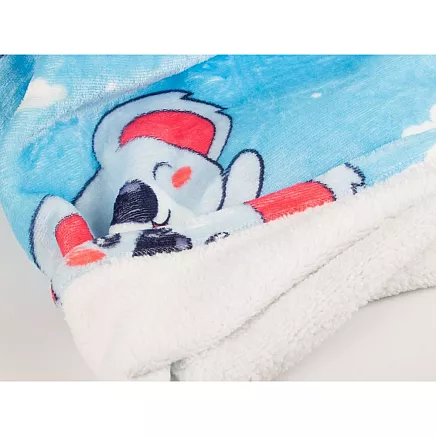 Silts oversize džemperis-sega Koala 2-in-1 ar kapuci, zils