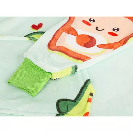 Warm avocado sweatshirt oversize blanket xxl 2in1 thick faux fur soft with hood