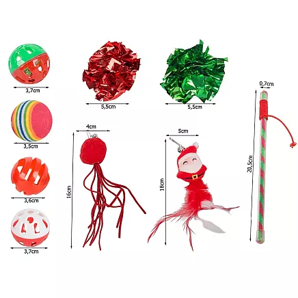 Set of cat toys ball toy 9 el mix toy holiday gift