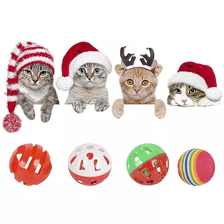 Set of cat toys ball toy 9 el mix toy holiday gift