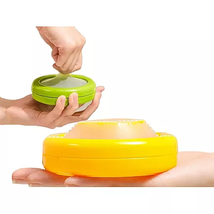 Atkārtoti lietojams augļu un dārzeņu uzglabāšanas konteiners, 1 gab., silikons/plastmasa