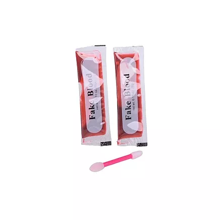 Fake cut throat wound with 10ml of fake blood halloween accessory