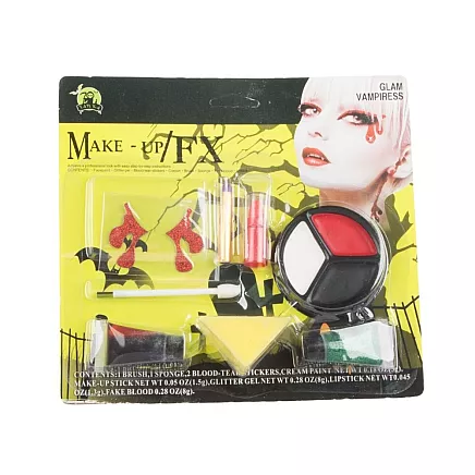 Vampire dracula face makeup kit for halloween makeup with blood