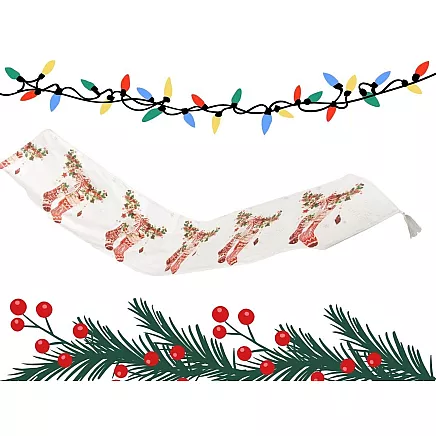 Christmas table runner for christmas eve 205x35cm
