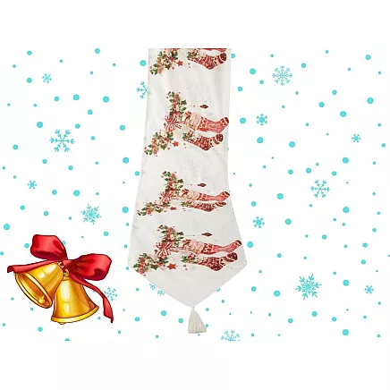 Christmas table runner for christmas eve 205x35cm
