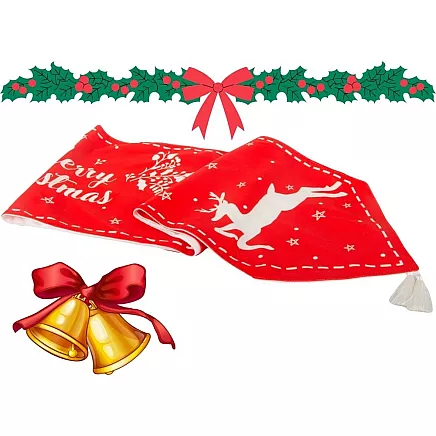 Christmas table runner christmas reindeer 205x35cm