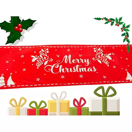 Christmas table runner christmas reindeer 205x35cm