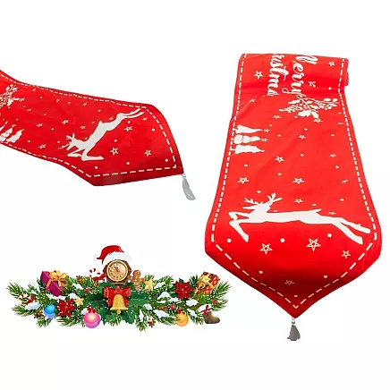 Christmas table runner christmas reindeer 205x35cm