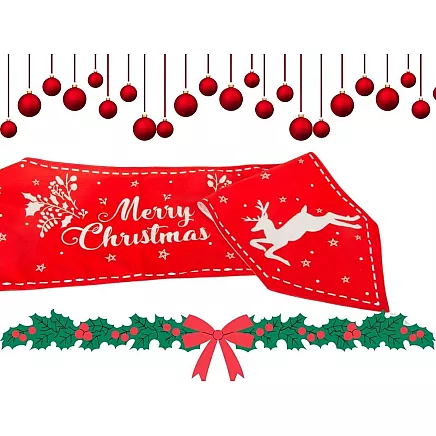 Christmas table runner christmas reindeer 205x35cm