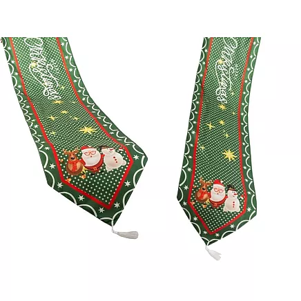 Christmas green table runner for christmas 205x35cm