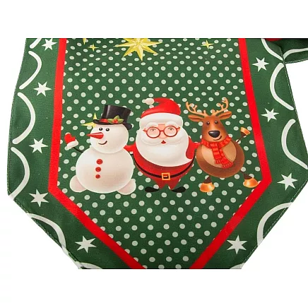 Christmas green table runner for christmas 205x35cm