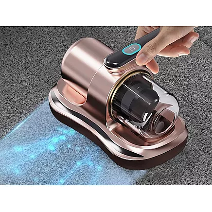 Putekļu Ērcīšu Rokas Putekļsūcējs ar UV Lampu pilieniem.