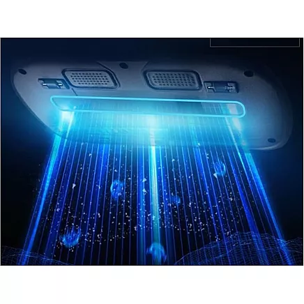 Putekļu Ērcīšu Rokas Putekļsūcējs ar UV Lampu pilieniem.