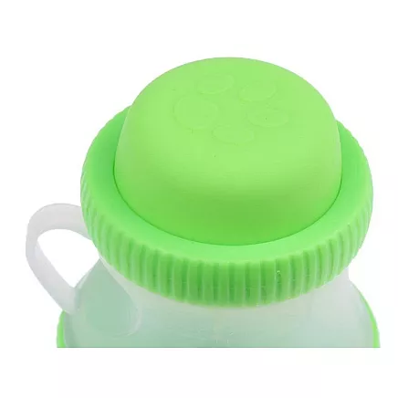 Silikona masāžas birste suņiem un kaķiem ar šampūna dozatoru, zaļa