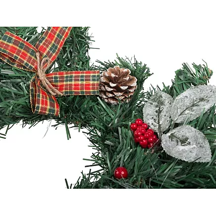 Ziemassvētku Adventes Durvju Vainags, 20 cm