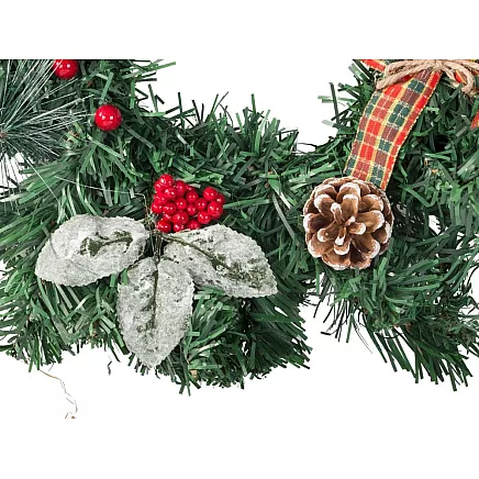 Ziemassvētku Adventes Durvju Vainags, 20 cm