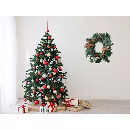 Ziemassvētku Adventes Durvju Vainags, 20 cm