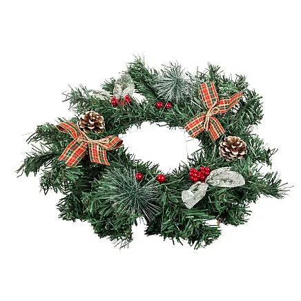 Ziemassvētku Adventes Durvju Vainags, 20 cm