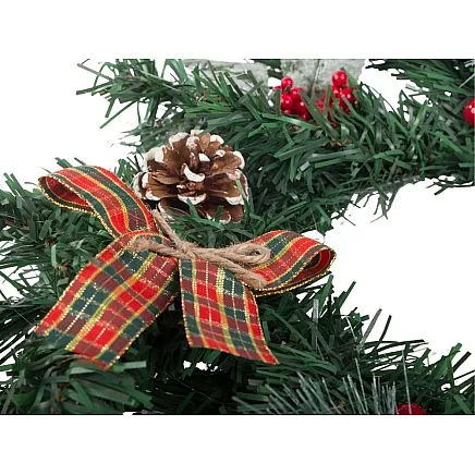 Ziemassvētku Adventes Durvju Vainags, 20 cm