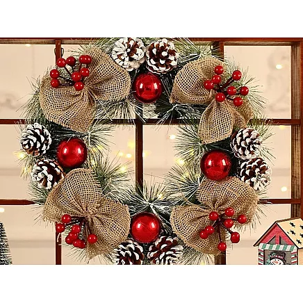 Garland christmas wreath christmas decorations door decoration window