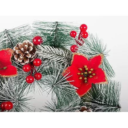 Ziemassvētku Adventes Durvju Vainags, 20 cm