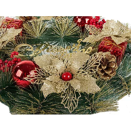 Ziemassvētku Adventes Durvju Vainags, 40 cm