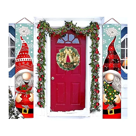 Ziemassvētku Adventes Durvju Vainags, 40 cm