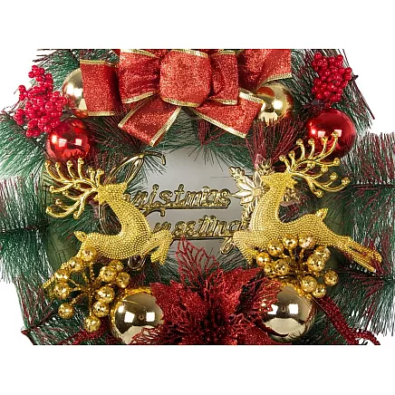 Ziemassvētku Adventes Durvju Vainags, 30 cm