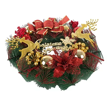 Ziemassvētku Adventes Durvju Vainags, 30 cm