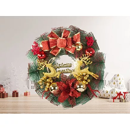 Ziemassvētku Adventes Durvju Vainags, 30 cm