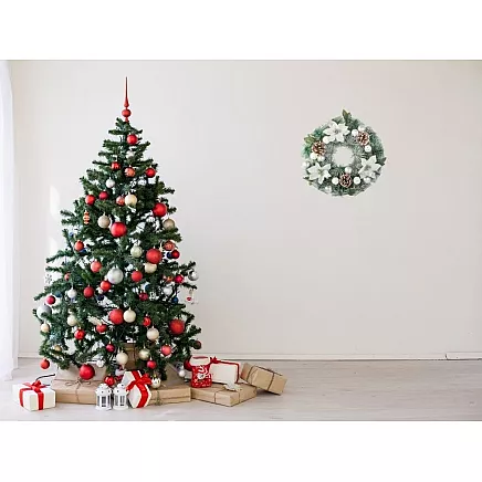 Ziemassvētku Adventes Durvju Vainags, 30 cm