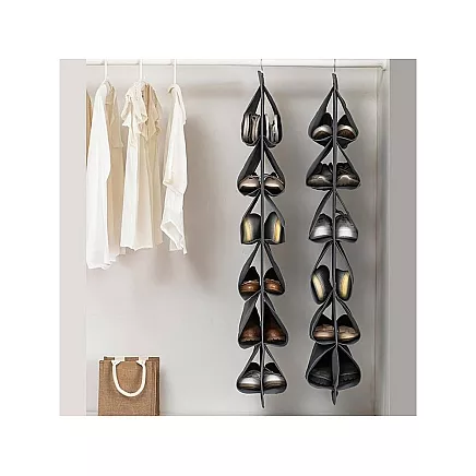Shoe organiser for wardrobe hanging shoe rack 12 pairs