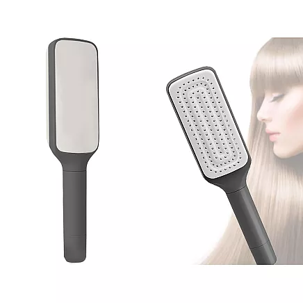 Self-cleaning hair brush for combing anti-static combing