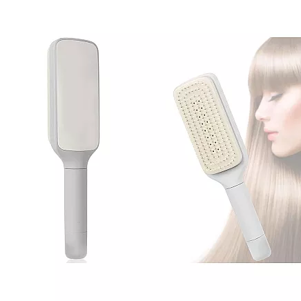 Self-cleaning hair brush for combing anti-static combing