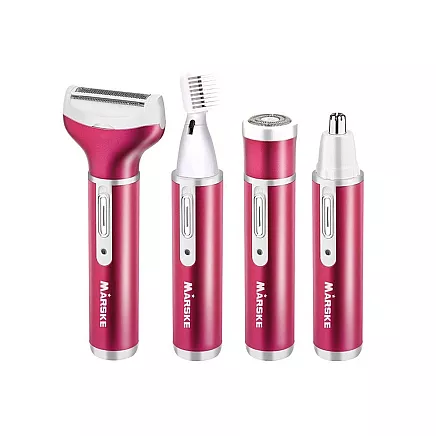 Depilator womens body shaver legs trimmer 4in1 interchangeable tips usb