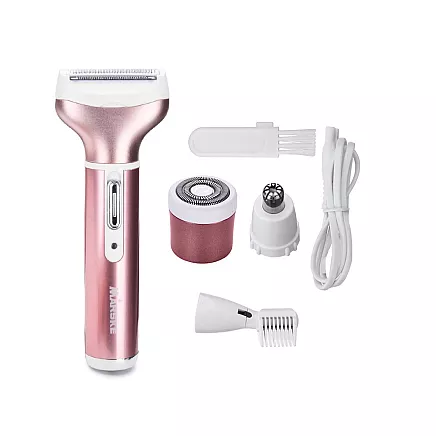 Depilator womens body shaver legs trimmer 4in1 interchangeable tips usb