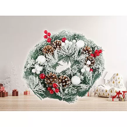 Garland christmas wreath christmas decorations door decoration window