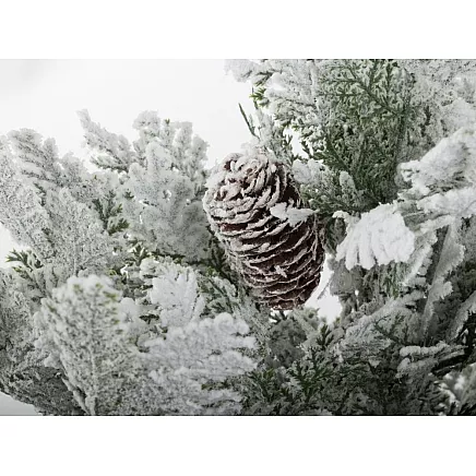 Apsnigusi mākslīgā eglīte 45cm, kupla galda Ziemassvētku dekorācija