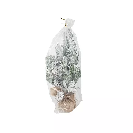 Apsnigusi mākslīgā eglīte 45cm, kupla galda Ziemassvētku dekorācija