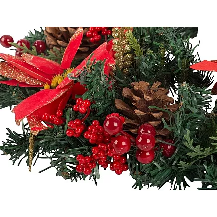 Ziemassvētku Adventes Durvju Vainags, 30 cm