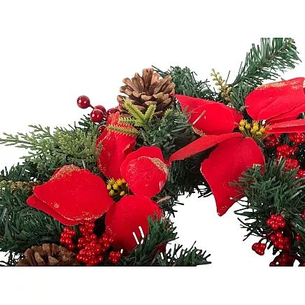 Ziemassvētku Adventes Durvju Vainags, 30 cm