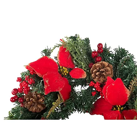 Ziemassvētku Adventes Durvju Vainags, 30 cm