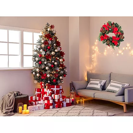 Ziemassvētku Adventes Durvju Vainags, 30 cm