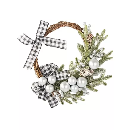 Ziemassvētku vainags durvju sienas dekors