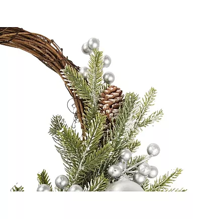 Ziemassvētku vainags durvju sienas dekors